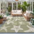 thumbnail image 1 of Rectangle Area Rugs 3 x 5 Ft, Sage Green Starfish Coastal Non-Slip Residential Carpet, Nautical Summer Ocean Abstract Art Indoor Crawling Mats Runner Rugs for Living Room/Dining Room/Bedroom, 1 of 9
