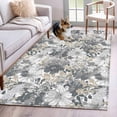 thumbnail image 1 of Rectangle Area Rugs 4 x 6 Ft, Spring Botanical Non-Slip Residential Carpet, Country Floral Leaves Gray Brown Indoor Crawling Mats Runner Rugs for Living Room/Dining Room/Bedroom, 1 of 8