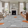 thumbnail image 1 of Rectangle Area Rugs 5 x 7 Ft, Boho Geometric Non-Slip Residential Carpet, Modern Abstract Chic Bohemian Stripes Indoor Crawling Mats Runner Rugs for Living Room/Dining Room/Bedroom, 1 of 8