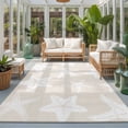 thumbnail image 1 of Rectangle Area Rugs 5 x 8 Ft, Beige White Starfish Coastal Non-Slip Residential Carpet, Nautical Summer Ocean Abstract Art Indoor Crawling Mats Runner Rugs for Living Room/Dining Room/Bedroom, 1 of 9