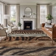 thumbnail image 1 of Rectangle Area Rugs 6 x 9 Ft, Animals Printed Striped Non-Slip Residential Carpet, Rustic Country Zebra Textured Indoor Crawling Mats Runner Rugs for Living Room/Dining Room/Bedroom, 1 of 8