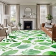 thumbnail image 1 of Rectangle Area Rugs 8 x 10 Ft, Green Leaves Non-Slip Residential Carpet, Spring Plants Rustic Botanical Pastoral Indoor Crawling Mats Runner Rugs for Living Room/Dining Room/Bedroom, 1 of 8