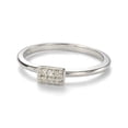 thumbnail image 1 of Rectangle Bar Pave Set Diamond Ring 1.5 Ct Diamond 14K White Gold Over, 1 of 2