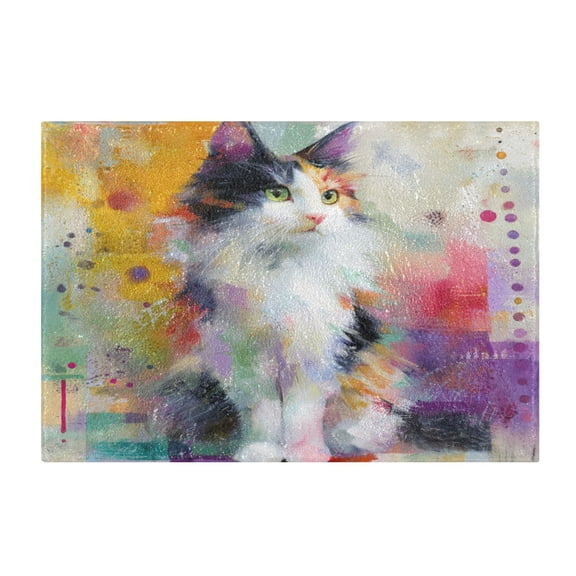 Rectangle Bath Rugs Plush Bathroom Carpet Mat Non Slip Bathroom Mats Charming Hairy Cat