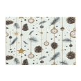thumbnail image 1 of Rectangle Bath Rugs Plush Bathroom Carpet Mat Non Slip Bathroom Mats Hanging Clocks and Pine Cones, 1 of 5