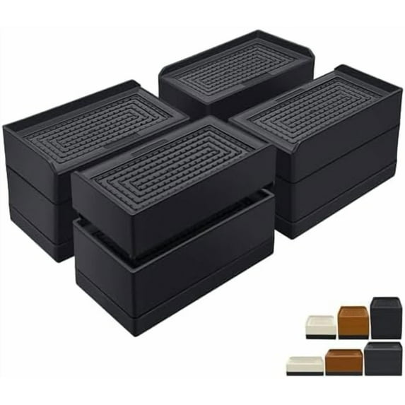 Rectangle Bed Risers, 3 Inch Heavy Duty Adjustable Furniture Risers for ...