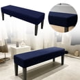 thumbnail image 1 of Rectangle Bench Covers Removable Dining Chair Cover Soft Fit Universal Stretch Bench Chair Slipcovers, Anti-Dust Washable Jacquard Seat Protector for Bedroom Living Room Kitchen, 1 of 7