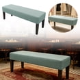 thumbnail image 1 of Rectangle Bench Covers Removable Dining Chair Cover Soft Fit Universal Stretch Bench Chair Slipcovers, Anti-Dust Washable Jacquard Seat Protector for Bedroom Living Room Kitchen, 1 of 7