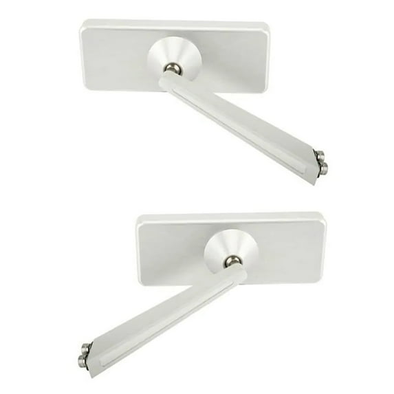 Speedway Motors Rectangle Billet Aluminum Rear View Door Mirrors Pair Universal Fit Screw On Mount Polished Finish Left and Right Sides 4.63 Inch Length