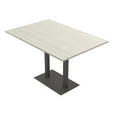 thumbnail image 1 of Rectangle Bistro Height Meeting Table Double Metal Base 48x72 Bar Table, 1 of 5