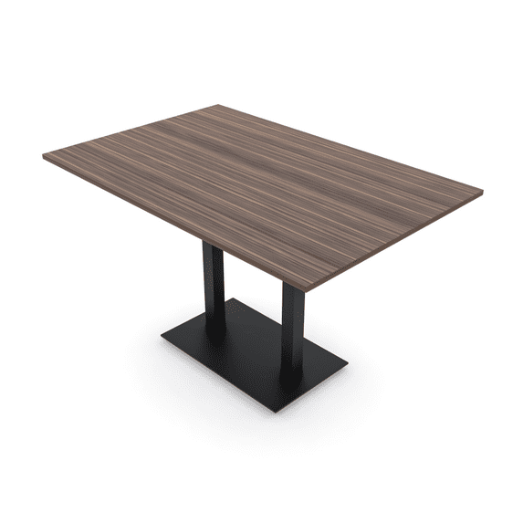 Rectangle Bistro Height Meeting Table Double Metal Base 48x72 Bar Table