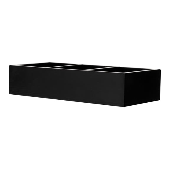 Restpresso Rectangle Black Bamboo Packet Organizer - 9 1/2" x 4 1/4" x 2" - 1 count box