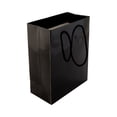 thumbnail image 1 of Rectangle Black Paper Extra Large Shopping and Take Out Bag - Glossy, Rope Handles - 12 1/2" x 5" x 10" - 10 count box, 1 of 2