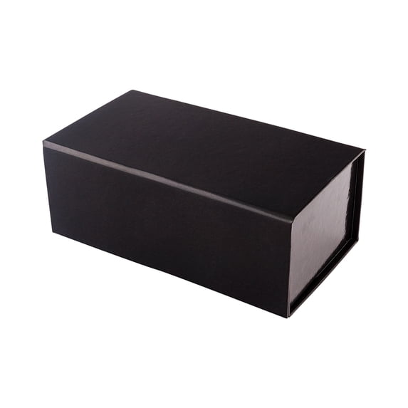 Rectangle Black Paper Medium Tic Tac Box - Magnetic - 9" x 6" x 3 1/2" - 10 count box