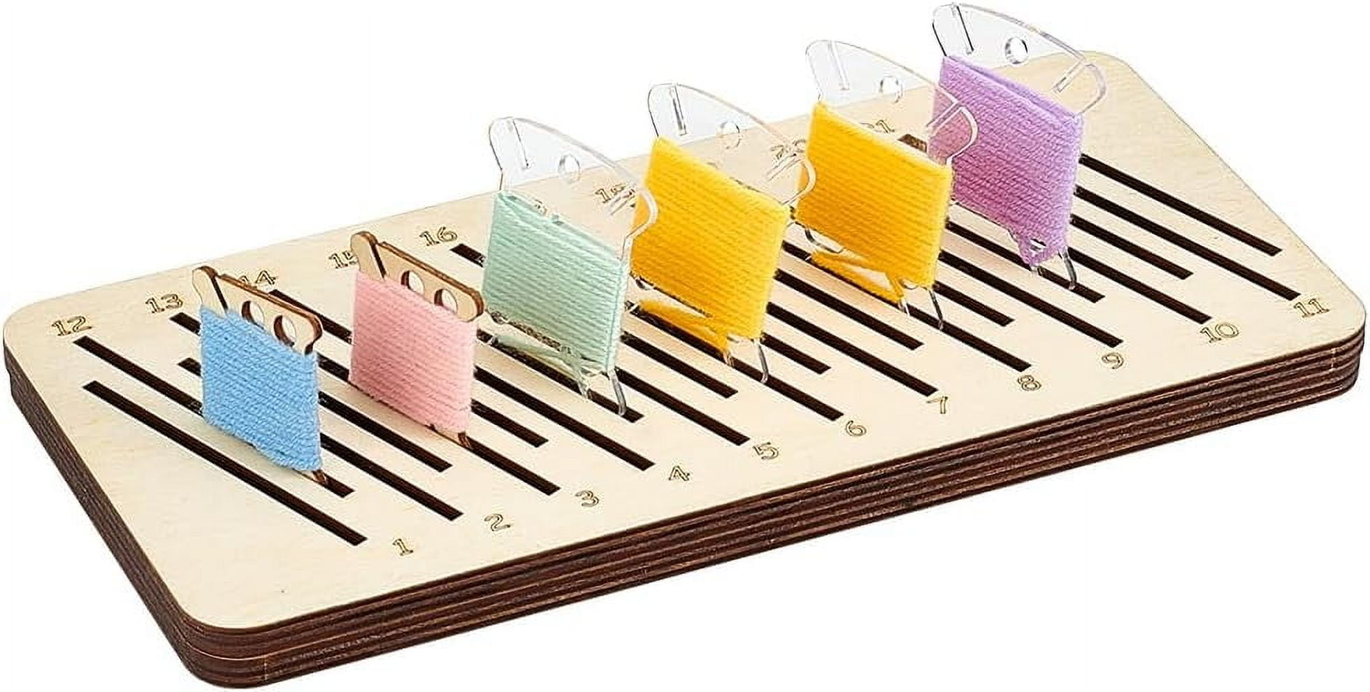 Rectangle Bobbin Rack Embroidery Floss with 22 Positions Wooden Floss ...