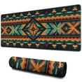 thumbnail image 1 of Rectangle Boho Style Mandala Mouse Mat, Gothic Cool Mousepad with Design, Large Non-Slip Rubber Gaming Mouse Pad with Stitched Edges, Office Mouse Pad for Women Men Kids, 31.5x11.8in, 1 of 7