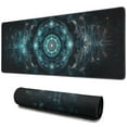 thumbnail image 1 of Rectangle Boho Style Mandala Mouse Mat, Gothic Cool Mousepad with Design, Large Non-Slip Rubber Gaming Mouse Pad with Stitched Edges, Office Mouse Pad for Women Men Kids, 31.5x11.8in, 1 of 7