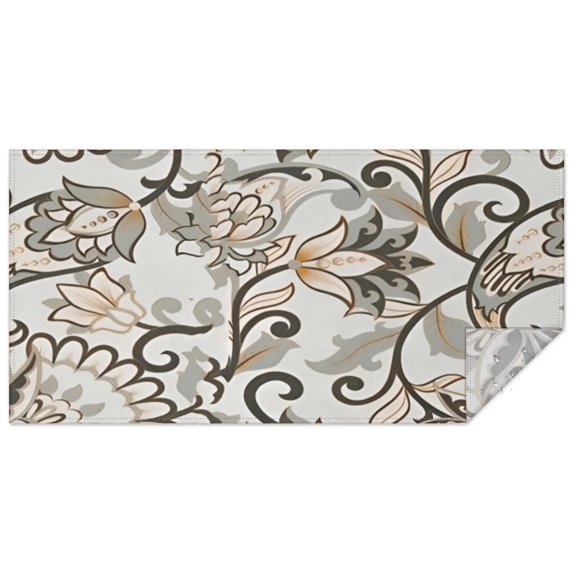 Rectangle Boho Style Waterproof Tablecloth 60×120 Inch, Bohemian Colorful Floral Reusable Indoor/Outdoor Durable Table Cover for Party Kitchen Dinner Room Decor