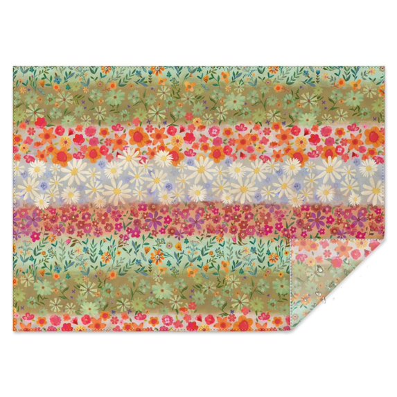 Rectangle Boho Style Waterproof Tablecloth 60×84 Inch, Bohemian Colorful Floral Reusable Indoor/Outdoor Durable Table Cover for Party Kitchen Dinner Room Decor