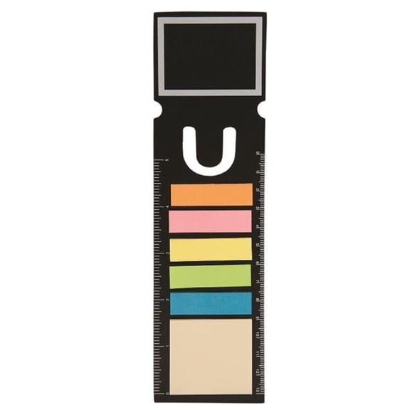 Rectangle Book Mark with 150 Sticky Notes - Black