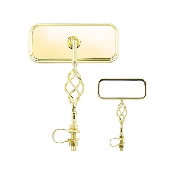 Rectangle Cage Mirror All Gold. Bike Mirror, Bicycle mirror, bike parts, bicycle parts