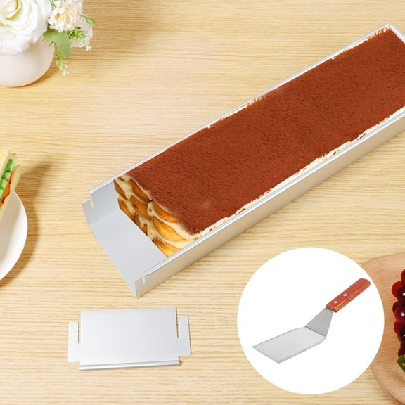 Rectangle Cake Mold Non stick Aluminum Alloy Pan Cake Baking Tray Heat Resistant Cheesecake Dessert Baking Mold for Dessert Tool