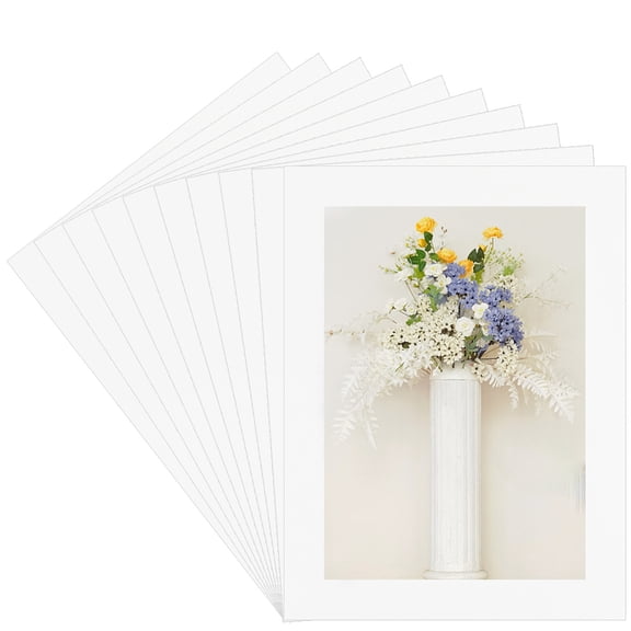 Rectangle Card Paper Picture Frames Cardboard Photo Frames with Plastic Cover for Wall Decoration Floral White 348x264x1mm