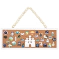 thumbnail image 1 of Rectangle Castle Pin Board Cork Board DIY 15x5 Inch Bulletin Display Board Wall Mounted Cork Board, 1 of 5