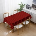 thumbnail image 1 of Rectangle Checkered Tablecloth Waterproof Spillproof Wrinkle Resistant Buffalo Plaid Heavy Weight Table Cloth Gingham Table Cover for Outdoor and Indoor Use, 55 in x 83 in, 1 of 8