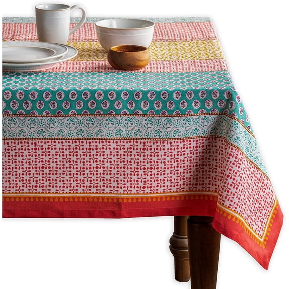 Rectangle Cotton Tablecloth 60 x 90 Inches Reusable Decorative for Dining Kitchen Farmhouse Party Home Hotel Restaurant Spring Summer