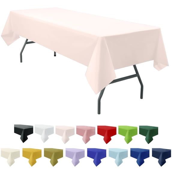 Blush Pink Plastic Tablecloth 3-Pack 54