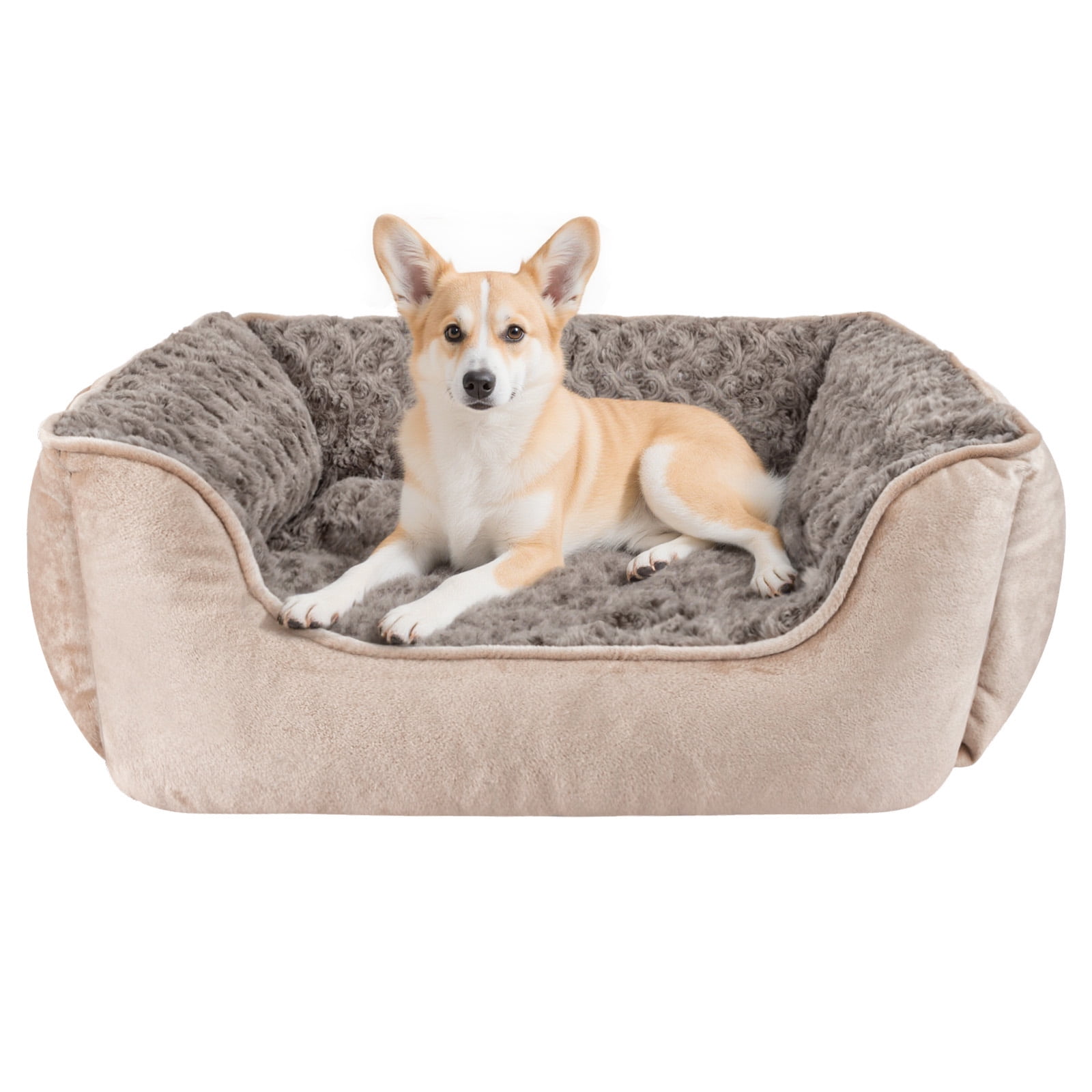 Small Sign Fasteners R Clips Rectangle Dog Bed for Large Medium Small Dogs, Soft Breathable Puppy ...