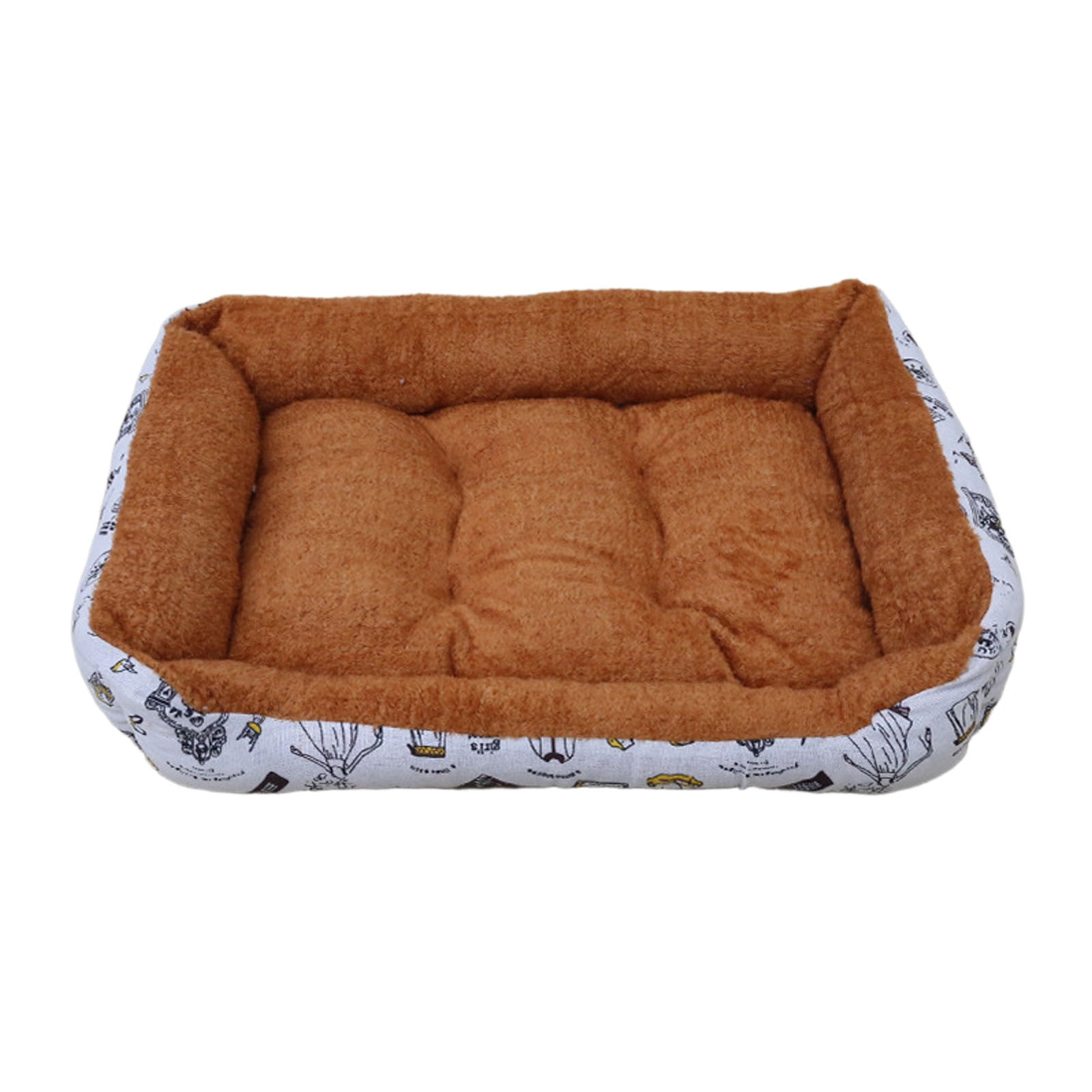 Rectangle Dog Bed Washable, Fluffy Sherpa Pet Bed with Anti- Bottom for Indoor Cats and Small Medium Dogs, Super Comfortable Anti-Anxiety Cuddler Sleeping Bed