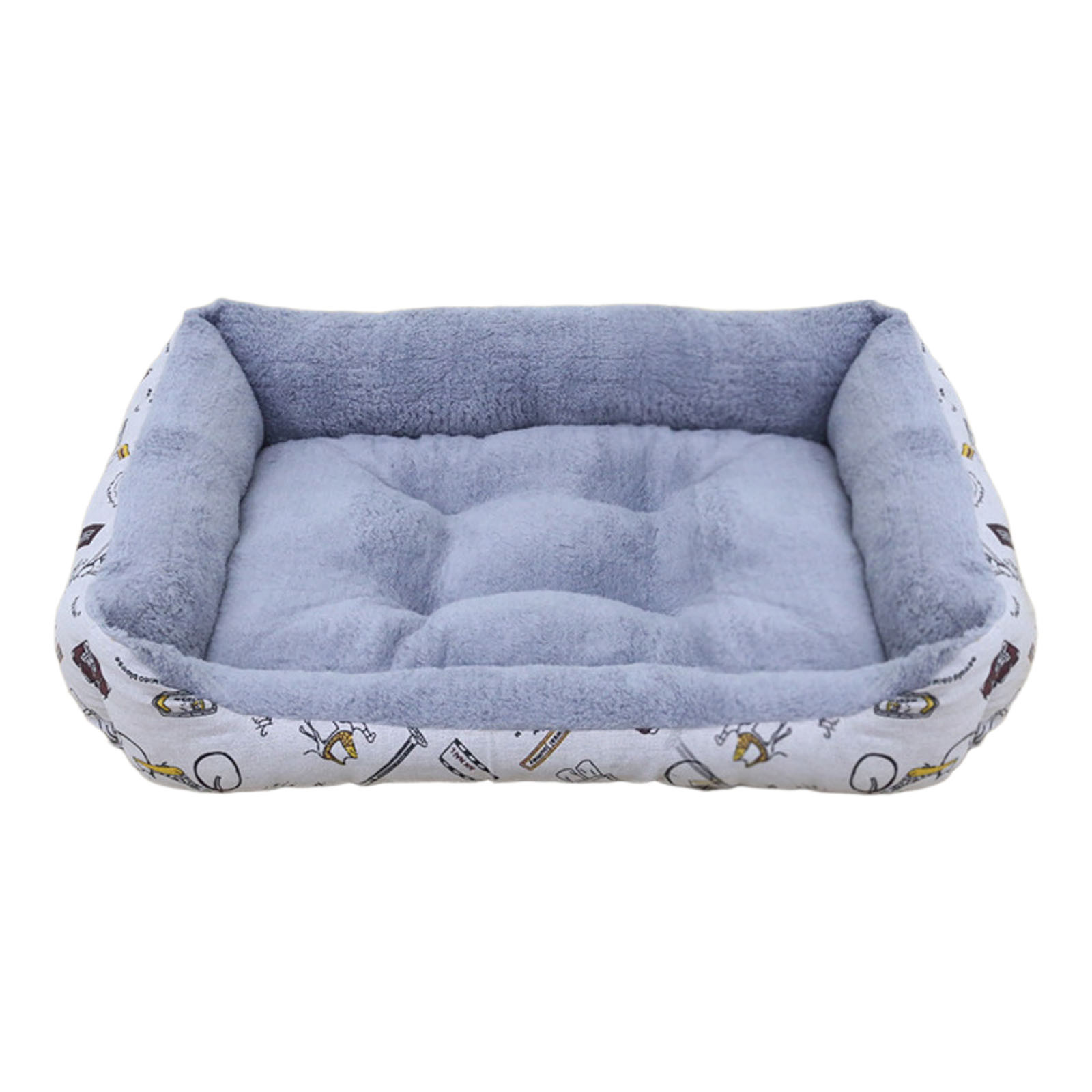Rectangle Dog Bed Washable, Fluffy Sherpa Pet Bed with Anti- Bottom for Indoor Cats and Small Medium Dogs, Super Comfortable Anti-Anxiety Cuddler Sleeping Bed