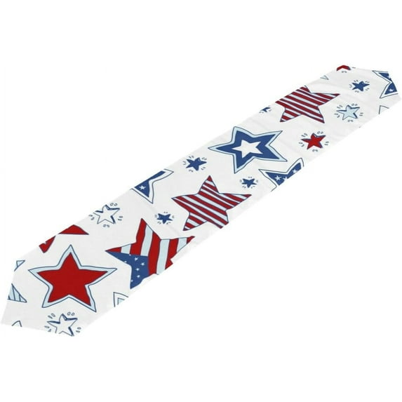 Rectangle Doodle Stars Printed Table Runner 13x90in for Wedding Birthday Holiday