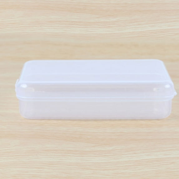 Rectangle Empty Mini Case, Heavy Duty Clear Plastic Organizer, Storage Box Containers with Hinged Lids for Small Items and Other Craft Projects, 4.53x3.62x1.1"