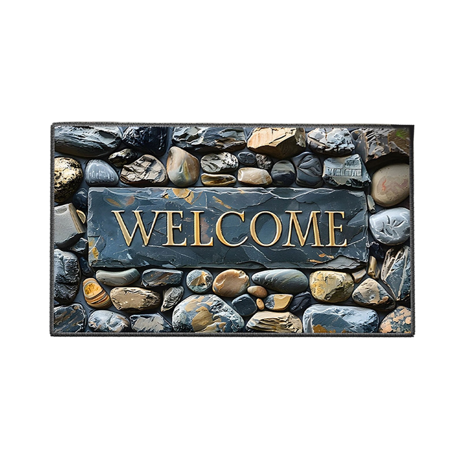 Rectangle Entrance Door Mat, Entry Way Doormat Front Door Rugs Outdoors Heavy Duty Welcome Mat, Non Slip Low Profile for Garage (X-Large)