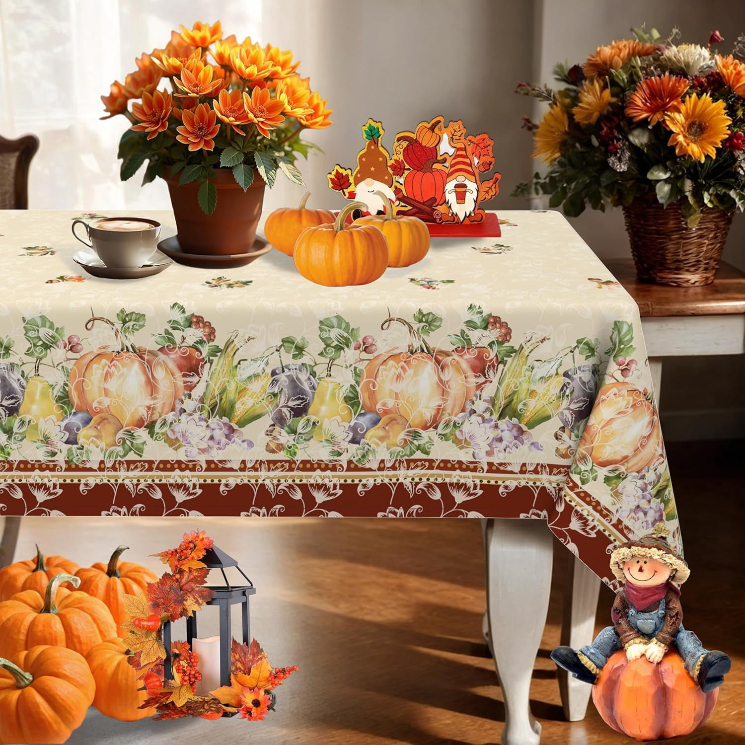 Thanksgiving Traditions Autumn Harvest Bordered Thanksgiving  display picture 1