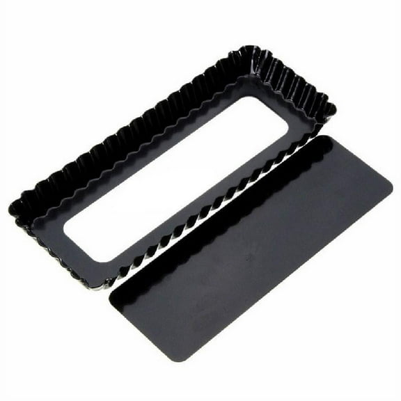 Rectangle Fluted Pie Tart Pan Mold Baking Removable Bottom Nonstick Quiche Tool