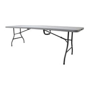 Rectangle Folding Table, 30" W, 96" L, 29" H, Blow Molded Polyethylene Top, Gray