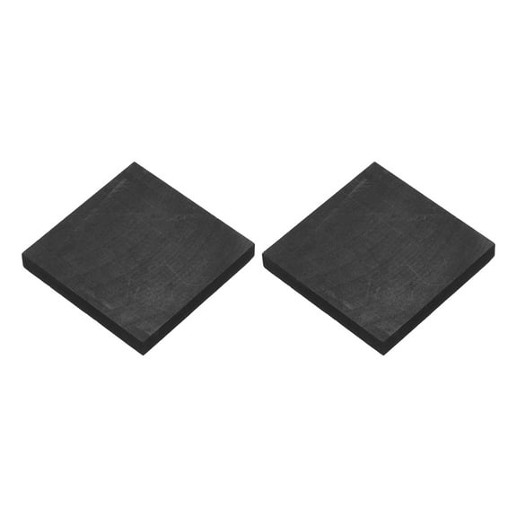 Rectangle Graphite Block Disk Ingot High Purity Graphite Electrode Plate Sheet 37.5x37.5x5mm for Melting Casting Electrolysis, Pack of 2