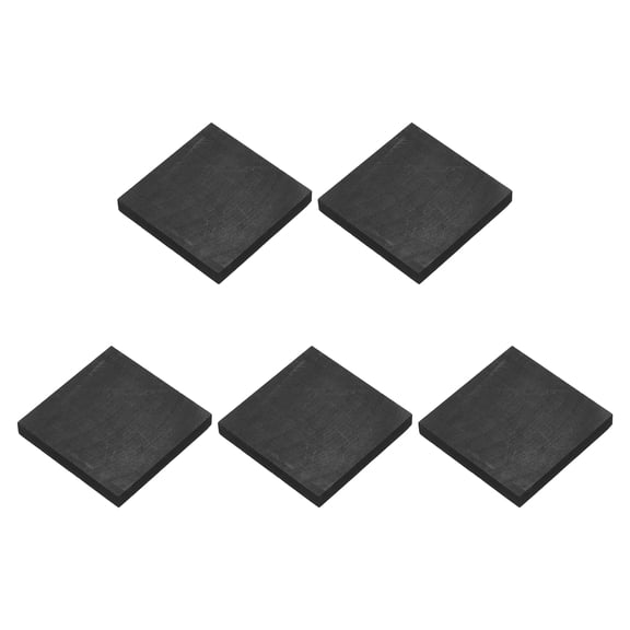 Rectangle Graphite Block Disk Ingot High Purity Graphite Electrode Plate Sheet 37.5x37.5x5mm for Melting Casting Electrolysis, Pack of 5