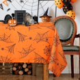 thumbnail image 1 of Rectangle Halloween Tablecloth, 60 x 102 Inch Waterproof Spider Web Table Cloth, Washable Table Cover for Party Picnic Dinner Decor, 1 of 2
