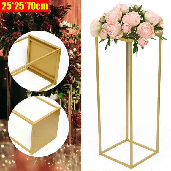Rectangle Hollow Wedding Bouquet Holder Display Rack Vertical Gold Hotel Window Flower Display Stand Pedestal Centrepiece Tabletop Wedding Bouquet Decor Holder Tabletop Flower Stand Shop Window Displa