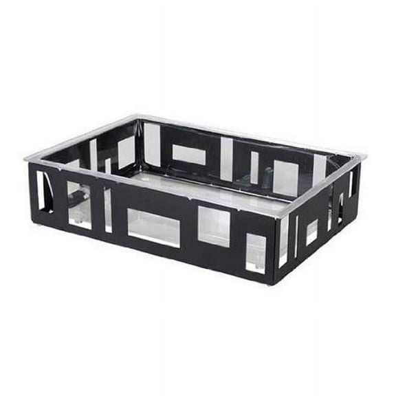 Rectangle Ice Tub with Acrylic Insert, X-Large, Black Matte