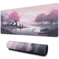 thumbnail image 1 of Rectangle Ink Painting Cherry Blossom Scenery Mouse Mat, Japanese Cherry Blossom Large Non-Slip Rubber Gaming Mouse Pad with Stitched Edges, Office Mouse Pad for Women Men Kids, 31.5x11.8in, 1 of 7