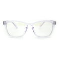 thumbnail image 1 of Rectangle Keyhole Plastic Horn Rim Blue Light Filtering Computer Glasses Lavender, 1 of 4