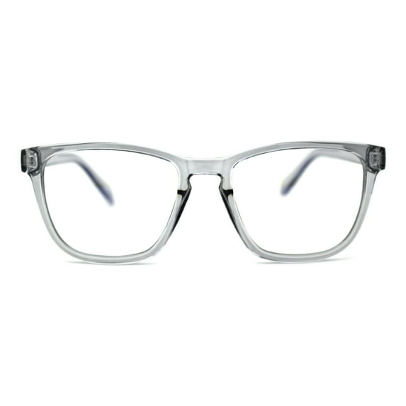 Rectangle Keyhole Plastic Horn Rim Blue Light Filtering Computer Glasses Slate