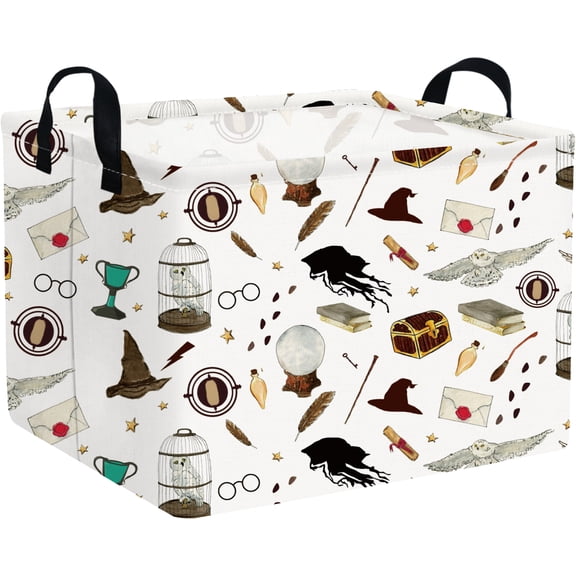 Rectangle Kid Basket,Owl basket,Magic Dirty Clothes Basket for Kids,Fabric waterproof folding kids storage basket,Toy storage box,Kids room decor,Gift basket(Owls)