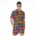 thumbnail image 1 of Rectangle Mandala Bohemian Pattern Short Sleeve Men'S Rompers Casual Summer Jumpsuits Outfit, 1 of 4